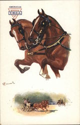 Man's Best Friend Horses Postcard Postcard Postcard