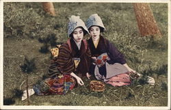 Japanese Women in Traditional Dress (Geisha?) Postcard