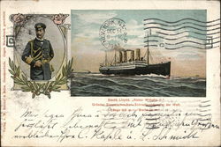 Nordd Lloyd "Keiser Wilhelm II" Steamers Postcard Postcard Postcard