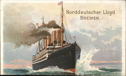 Norddeutscher Lloyd Bremen Boats, Ships Postcard Postcard Postcard