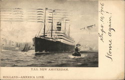 T.S.S. New Amsterdam Postcard