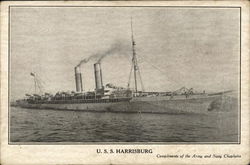 U.S.S. Harrisburg Ships Postcard Postcard Postcard