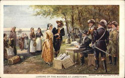 Landing of the Maidens at Jamestown Postcard