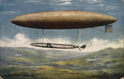 Airship - "La Ville de Paris" Postcard