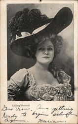 Portrait of Lillian Russell in a Hat Actresses Postcard Postcard Postcard