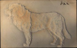 Embossed Dog Postcard