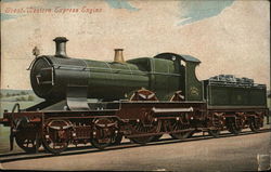 Great Western Express Engine Locomotives Postcard Postcard Postcard