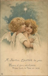 A Joyful Easter to you. With Angels Postcard Postcard Postcard