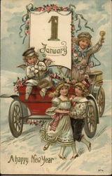 A Happy New Year Children Postcard Postcard Postcard