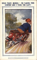 Hold Tight, Muriel! Motorcycles Postcard Postcard Postcard