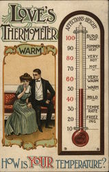 Love's Thermometer Couples Postcard Postcard Postcard