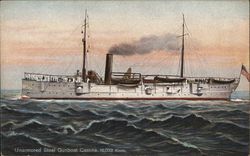 Unarmored Steel Gunboat Castine, 16,032 Knots Ships Postcard Postcard Postcard