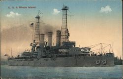 U.S.S. Rhode Island Ships Postcard Postcard Postcard