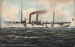 Unprotected Steel Cruiser Marblehead, 18.44 Knots Ships Postcard Postcard Postcard