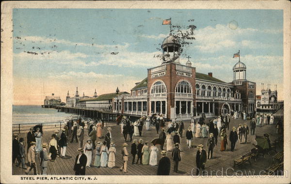 Steel Pier Atlantic City, NJ Postcard