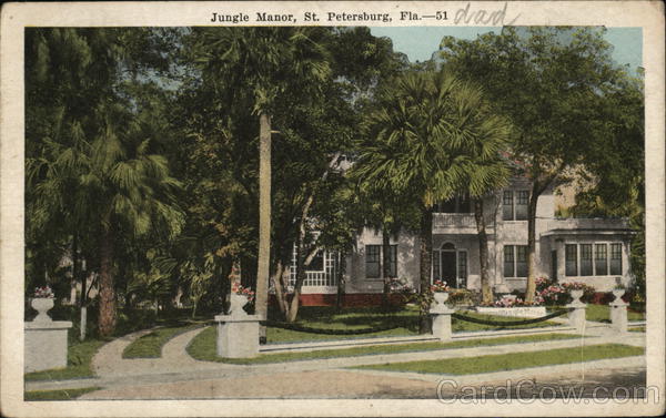 View of Jungle Manor St. Petersburg, FL Postcard