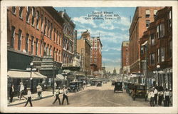 Locust Street looking E. from 6th Des Moines, IA Postcard Postcard Postcard