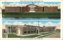 North and South Side High Schools Postcard