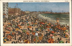 Beach Scene Venice, CA Postcard Postcard Postcard