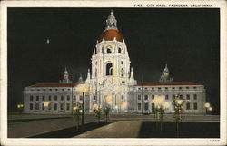 View of City Hall Pasadena, CA Postcard Postcard Postcard