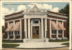 Bank of Saginaw Michigan Postcard Postcard Postcard