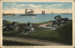 Large Guns at Fort McHenry Postcard