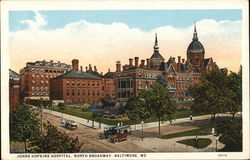 Johns Hopkins Hospital, North Broadway Baltimore, MD Postcard Postcard Postcard