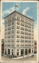 Moline Trust & Savings Bank Building Illinois Postcard Postcard Postcard