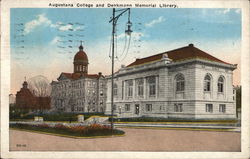 Augustana College and Denkmann Memorial Library Postcard