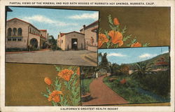 Partial Views of the Mineral and Mud Bath Houses at Murrieta Hot Springs Postcard