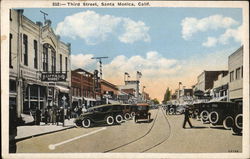 Looking Along Third Street Postcard