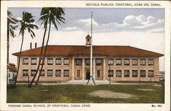 Panama Canal School Postcard