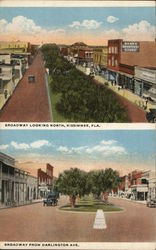 Two Scenes of Broadway Postcard