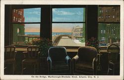 On the Bridge, Malborough-Blenheim Hotel Postcard