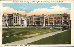 Columbia University Hamilton Hall, Hartley and Livingston Dormitories Postcard