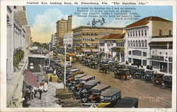 Central Ave. Looking East St. Petersburg, FL Postcard Postcard Postcard