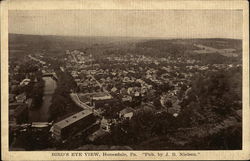 Bird's Eye View Honesdale, PA Postcard Postcard Postcard