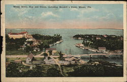 Miami River, Bay and Ocean, including Brickell's Point Postcard