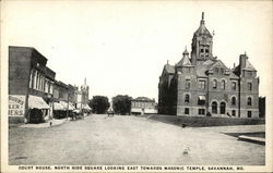 Court House, North Side Square Savannah, MO Postcard Postcard Postcard