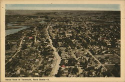 Aerial View of Yarmouth, Nova Scotia Canada Postcard Postcard Postcard