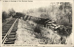 A Mass of Wreckage of the Montreal Express Disasters Postcard Postcard Postcard