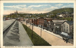 View from Town Clock Susquehanna, PA Postcard Postcard Postcard