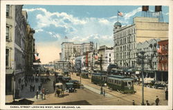 Canal Street Looking West New Orleans, LA Postcard Postcard Postcard