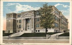 High School Attleboro, MA Postcard Postcard Postcard