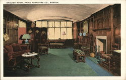 English Room, Paine Furniture Co. Postcard