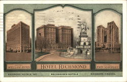 Richmond Hotels, Inc. Recognized Hotels Virginia Postcard Postcard Postcard