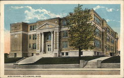 High School Attleboro, MA Postcard Postcard Postcard