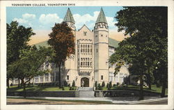 View of Youngstown College Postcard