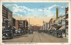 Washington Avenue, Looking North Postcard