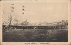 View of Railroad Station Palmer, MA Postcard Postcard Postcard